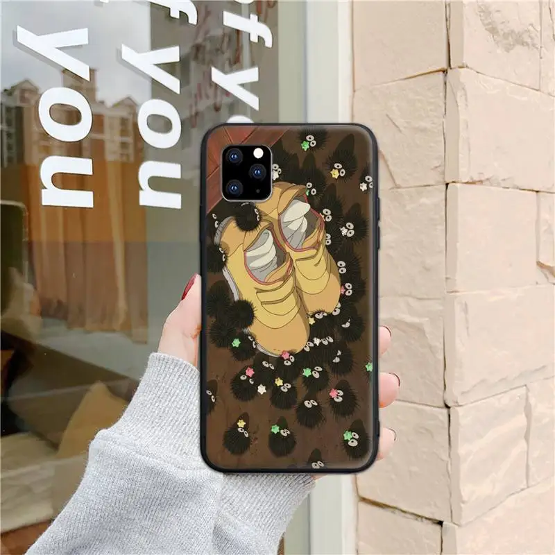

Studio Ghibli Spirited Away Soot Totoro Phone Case for iphone 6s 7 8 plus xr xs 11 12pro max mini Silicone Fundas Coque