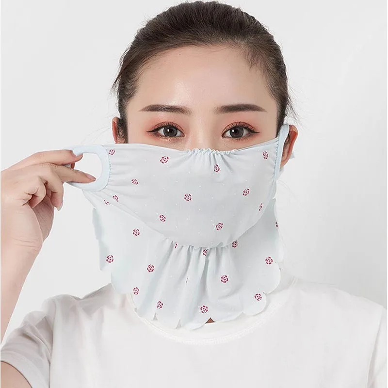 2020 New Mouth Mask Lightweight Face scarf Sun Protection Outdoor Riding Masks Protective silk Scarf Handkerchief | Аксессуары для