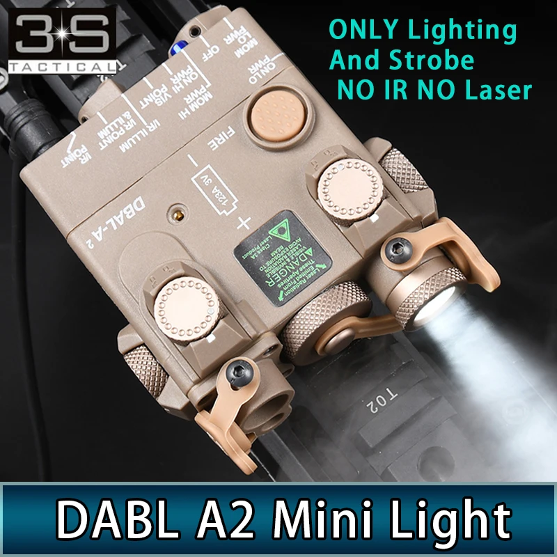 

NO Laser NO IR Tactical Airsoft Weapon Flashlight DBAL A2 Mini Airsoft Scout light Strobe For 20mm Rail With QD Mount