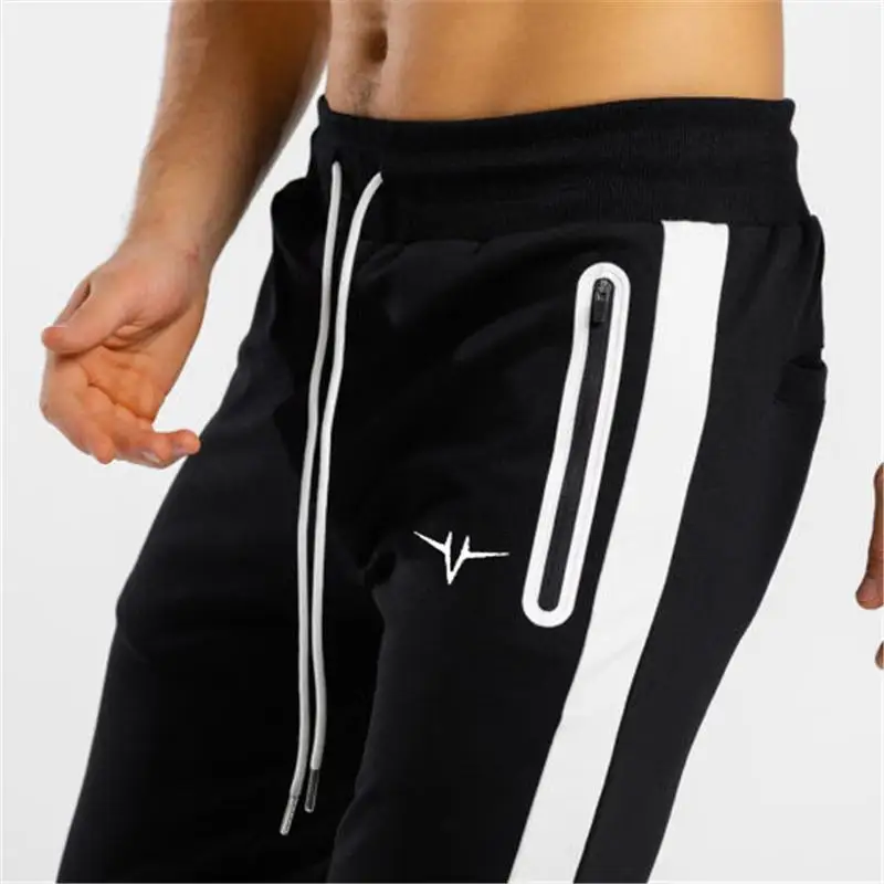 

Men's Gyms Pants Casual cotton Drawstring Sports Pants Pantalon Homme Jogger Hombre fashion Streetwear male Trousers