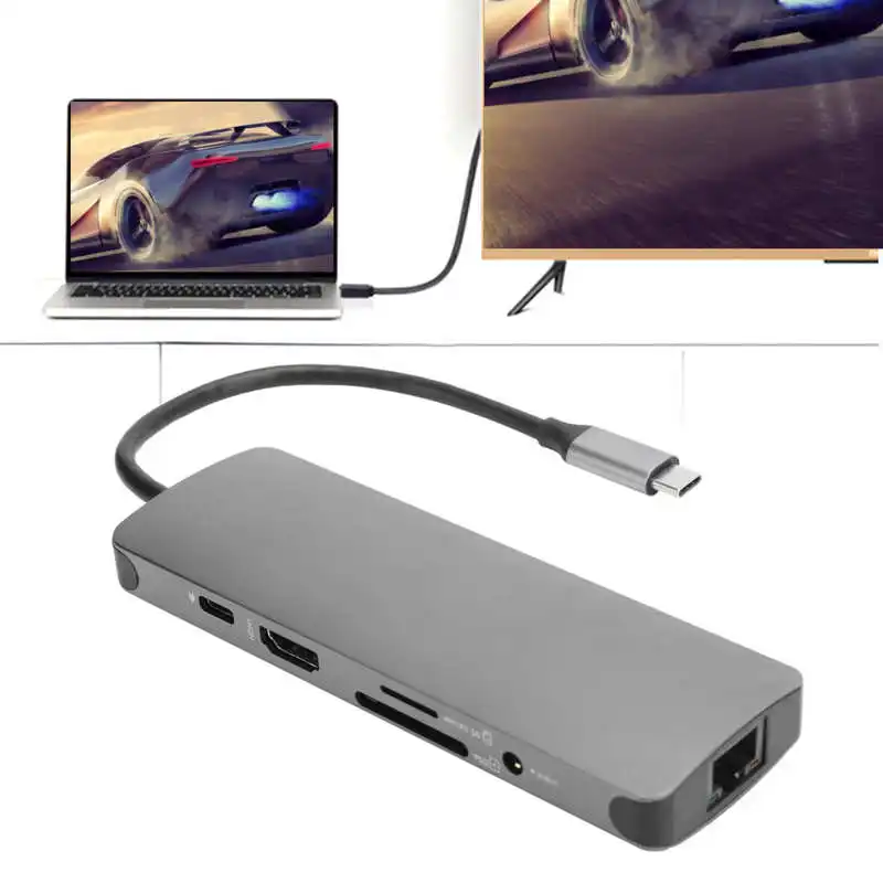 9 в 1 конвертер Type-C на RJ45/PD/HDMI/карта памяти/адаптер USB3.0 |