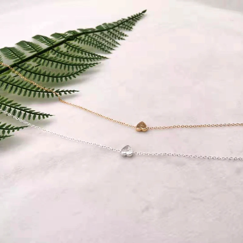 PICKYZ крошечное ожерелье сердца для женщин короткая цепочка в форме кулон подарок