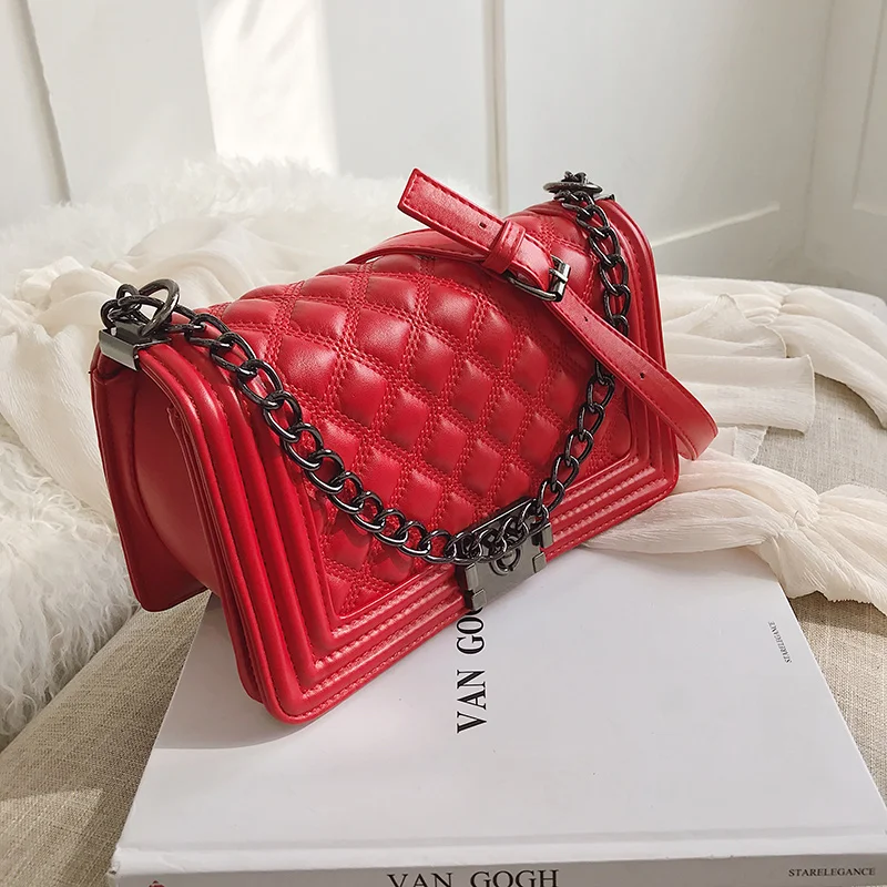 Crossbody Bags For Women Leather Handbags Luxury Handbags Women Bags Designer Famous Brands Ladies Shoulder Bag Sac A Main - Цвет: Розовый