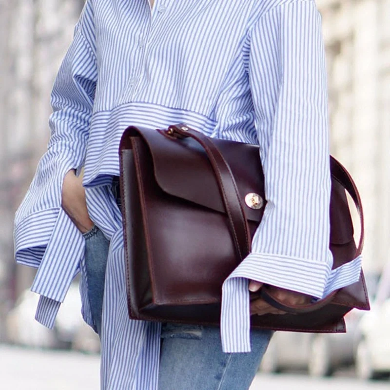 Большой женский портфель из искусственной кожи с масляным воском женская сумка в