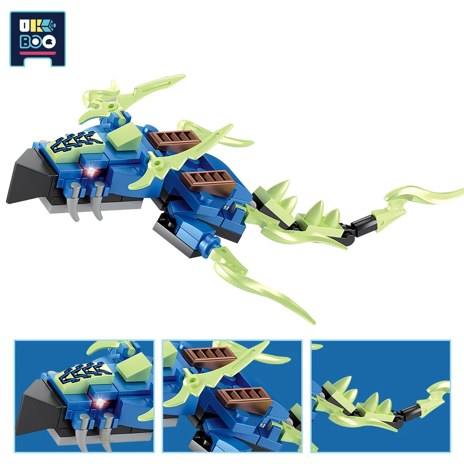 UKBOO 477PCS Storm Fighter Model City Ninja Building Blocks Helicopter Educational Figures Bricks Construction Toys for Children | Игрушки и