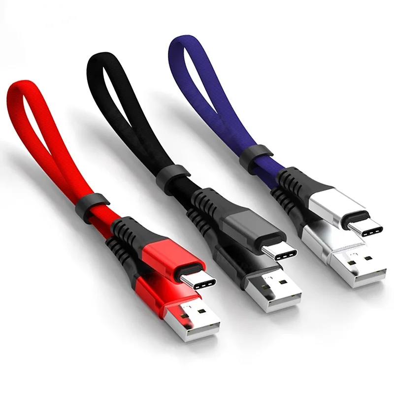 Cable de datos de carga rápida Micro USB tipo C, Cable corto...