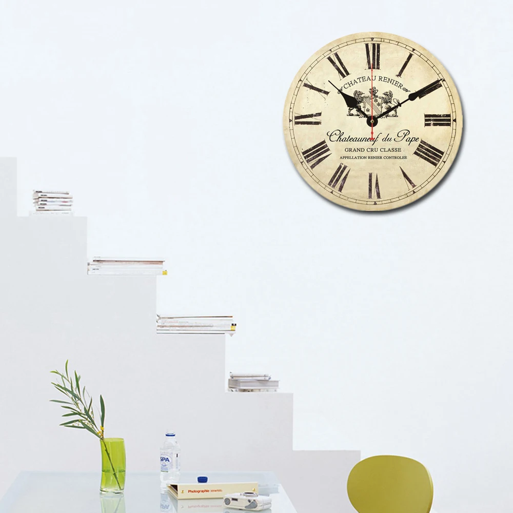 WONZOM Lighted Butterfly 6-16 Inch Romain Numbers Silent Decorative Wall Clock Wooden Cardboard Clocks For Living Room | Дом и сад