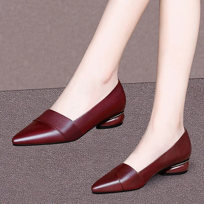 

Туфли-лодочки женские на низком каблуке, классические, без застежки, квадратный каблук, офисная обувь, черные