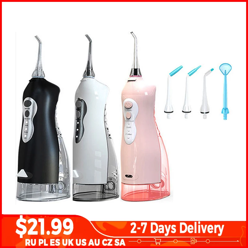 

255ml Water Dental Flosser Rechargeable Oral Irrigator Portable Teeth Dental Irrigators Spa Water Jet Tip Family Tooth Cleaner 1