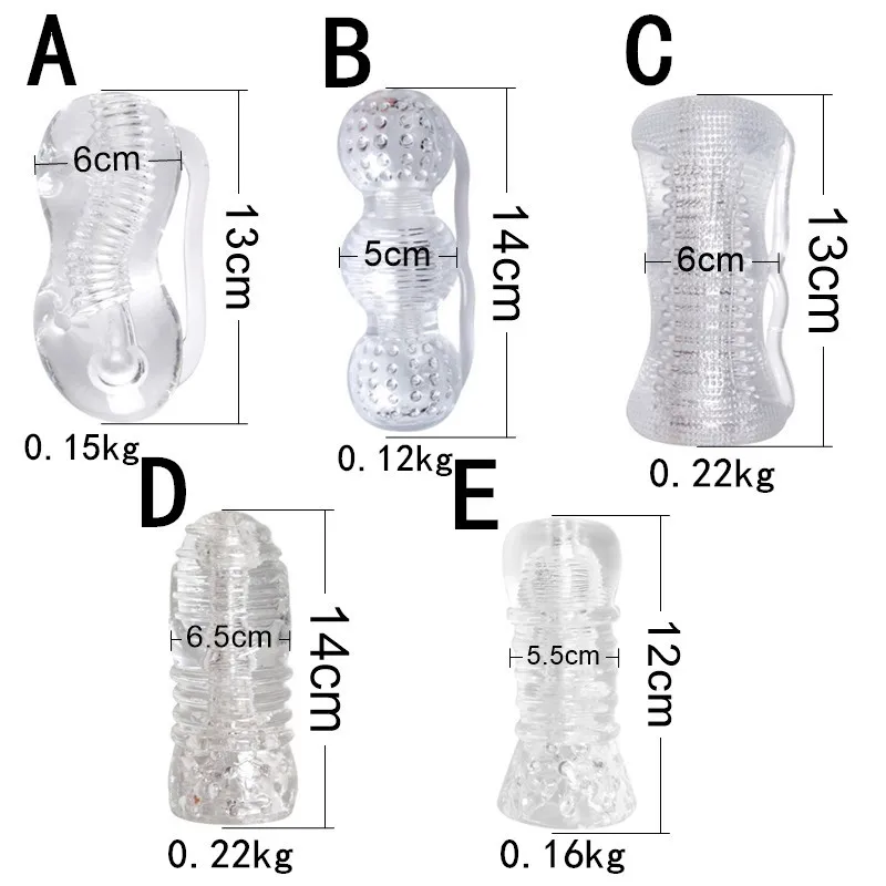 Male Masturbation Silicone Cup Stroker Anal Sex Oral Toys Product for Men Transparent Body Massage | Красота и здоровье