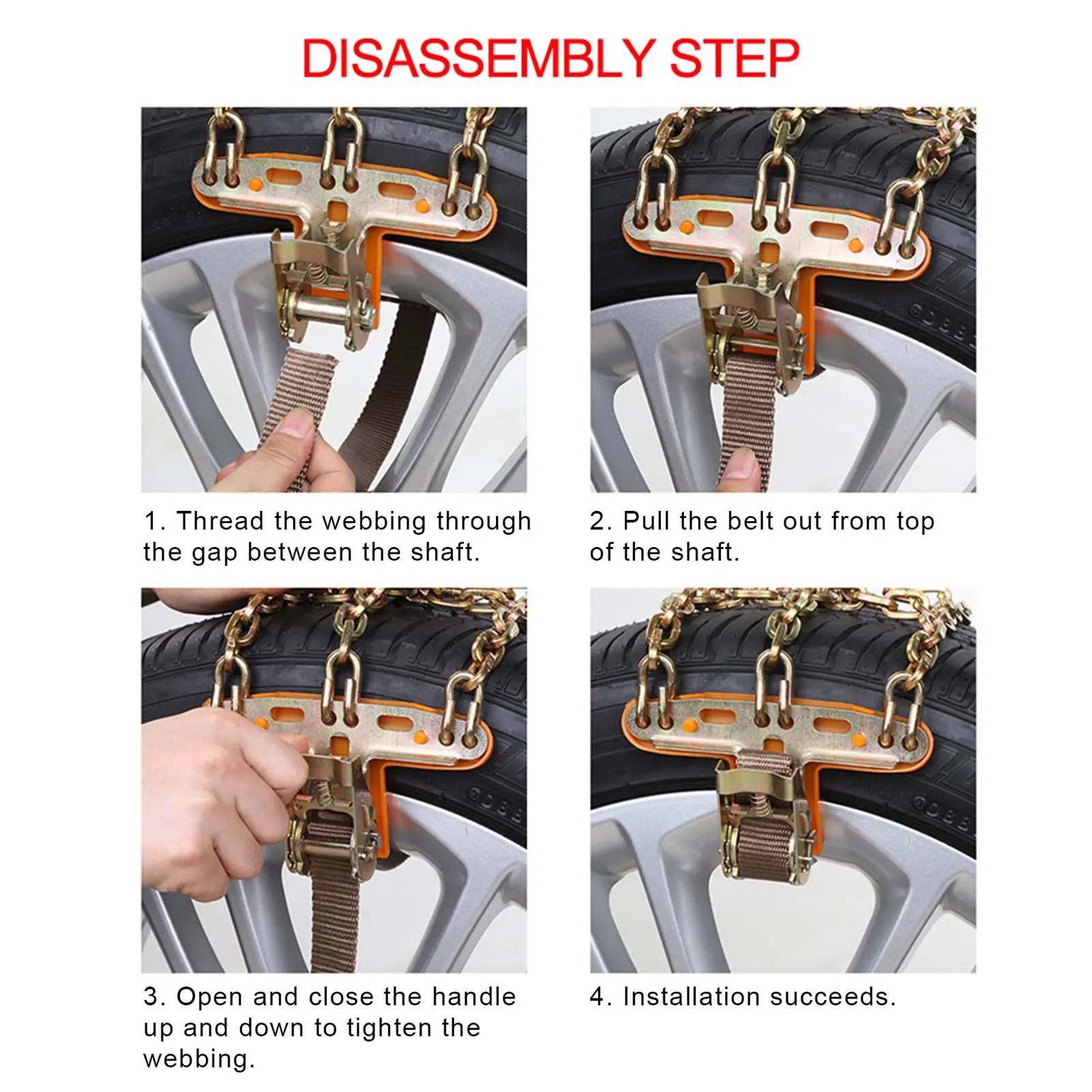 Manganese Steel Tire Wheels Snow Chains Anti-skid Wheel Tyre Cable Belt Winter Outdoor Emergency Chain | Автомобили и мотоциклы