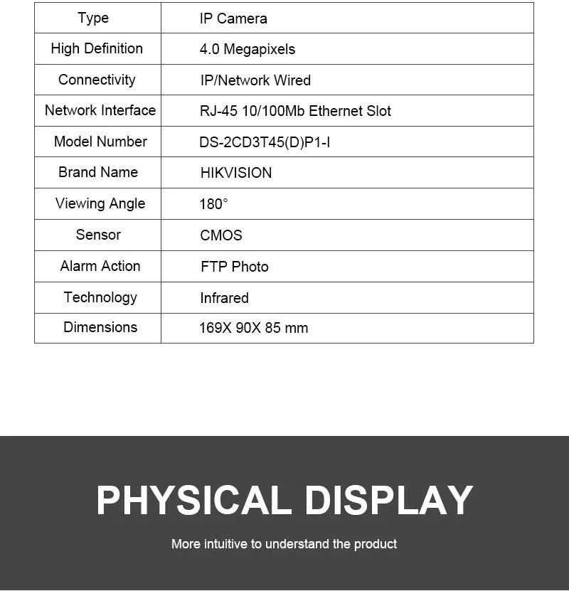 HIKVISION DS-2CD3T45P1-I DS-2CD3T45DP1-I китайская версия широкоугольная 4MP ip-камера поддержка Hik-подключение приложение PoE ONVIF ИК Открытый