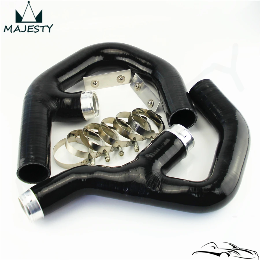 Силиконовый шланг интеркулер + крепеж подходит для VW GOLF MK5 MKV GTI 2 0 FSi T 06 09 BLACK|silicone