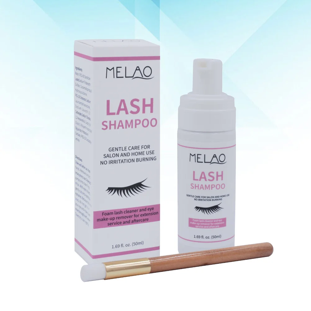 

Жидкость для чистки ресниц, безопасный шампунь для ресниц, полезный средство для макияжа глаз с кисточкой для удлинения и ухода за ресницам...