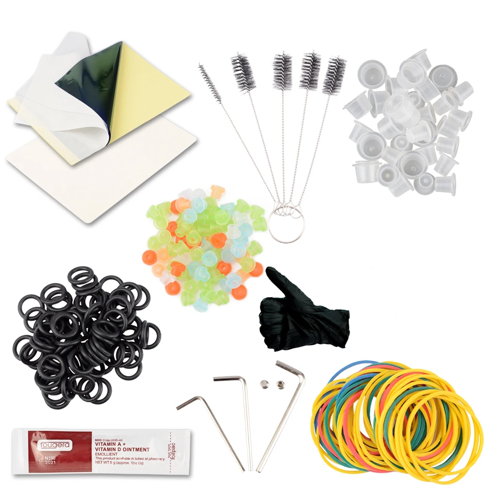 Полный комплект для татуировок 1 ротационная тату-машина набор чернил с