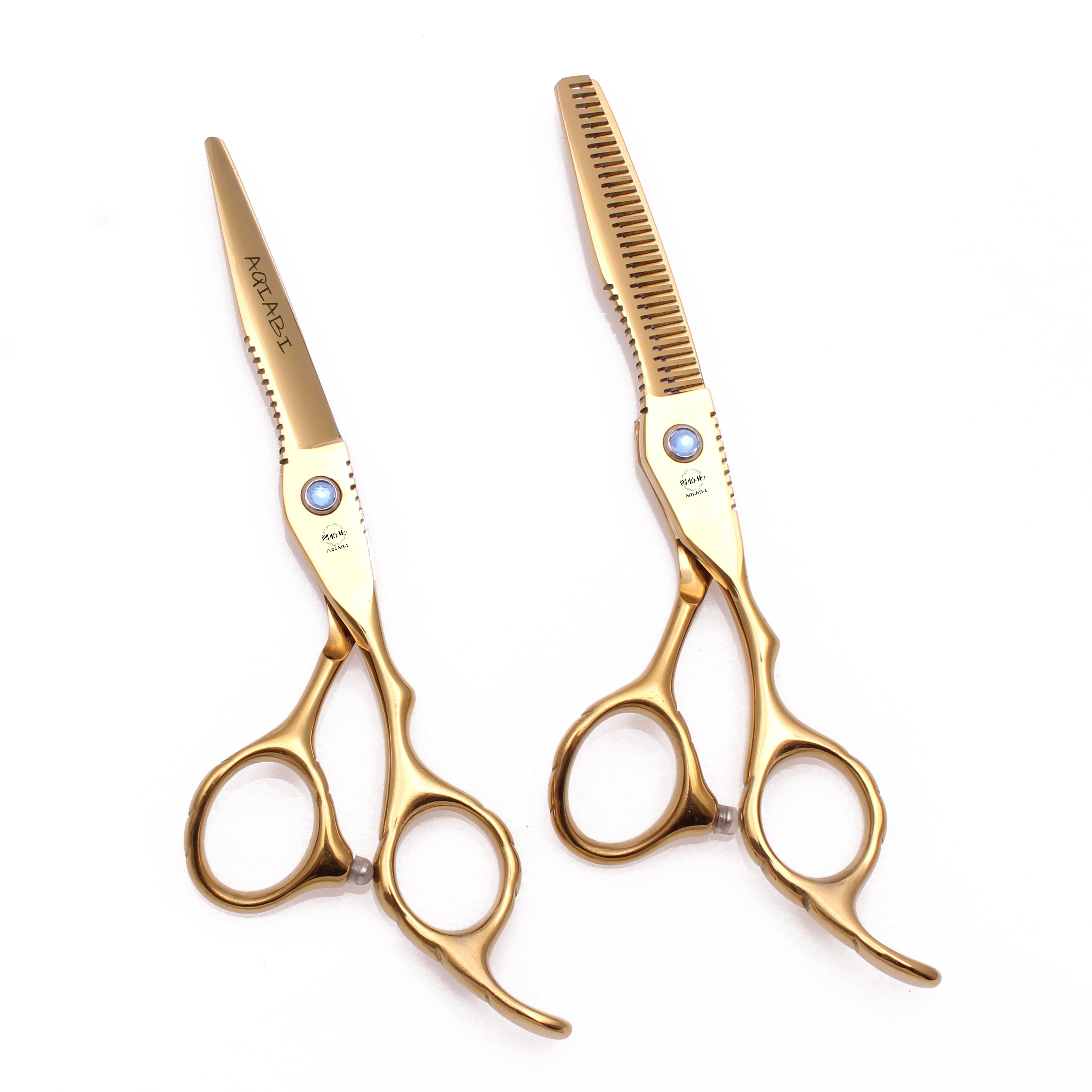 6.0" Набор профессиональных ножниц для парикмахерских процедур AQIABI Salon Hairdressing Scissors Hair Professional Thinning Shears Set Cutting Barber 440C A1011 на