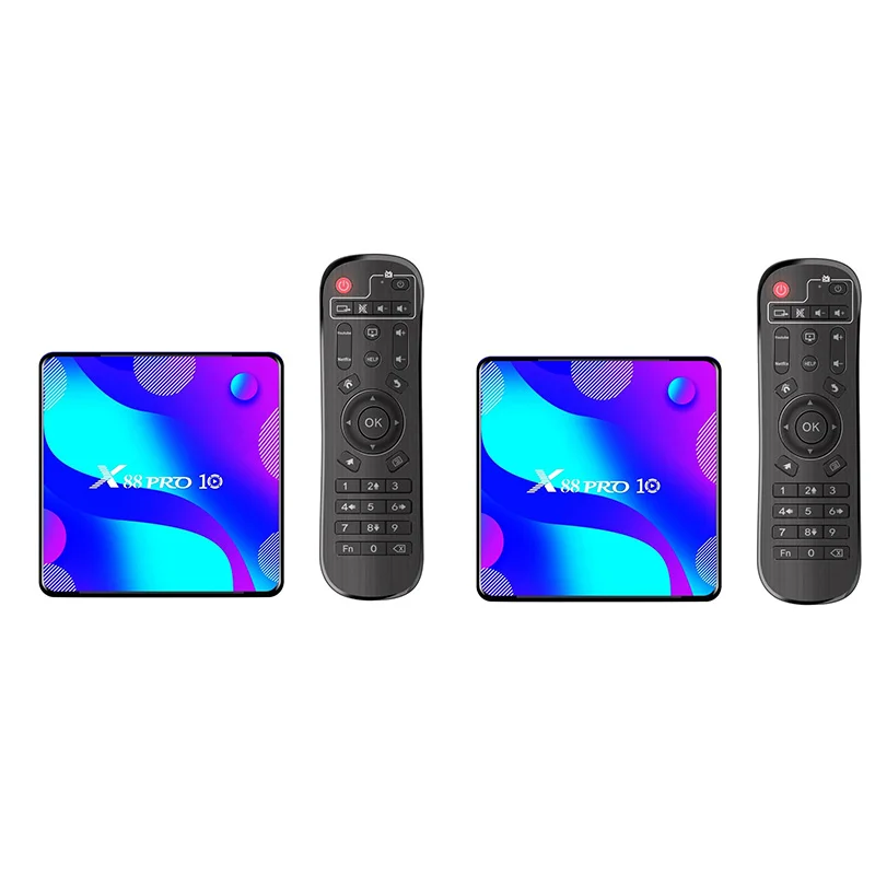 X88 PRO 10 Android 0 Smart TV Box UHD 4K медиаплеер RK3318 4 ГБ/128 ГБ 2 4G/5G двухдиапазонный WiFi
