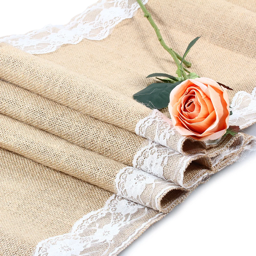 Винтажная натуральная быстрая настольная дорожка Рождественская свадьба