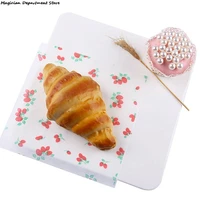 postmark strawberry greaseproof paper picnic food pad paper bento greaseproof interlayer paper french fries popcorn papers 50pcs