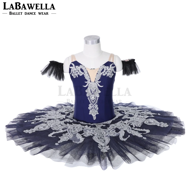 

Балетное платье-пачка для девочек, темно-синее балетное платье для выступлений, модель JY016B