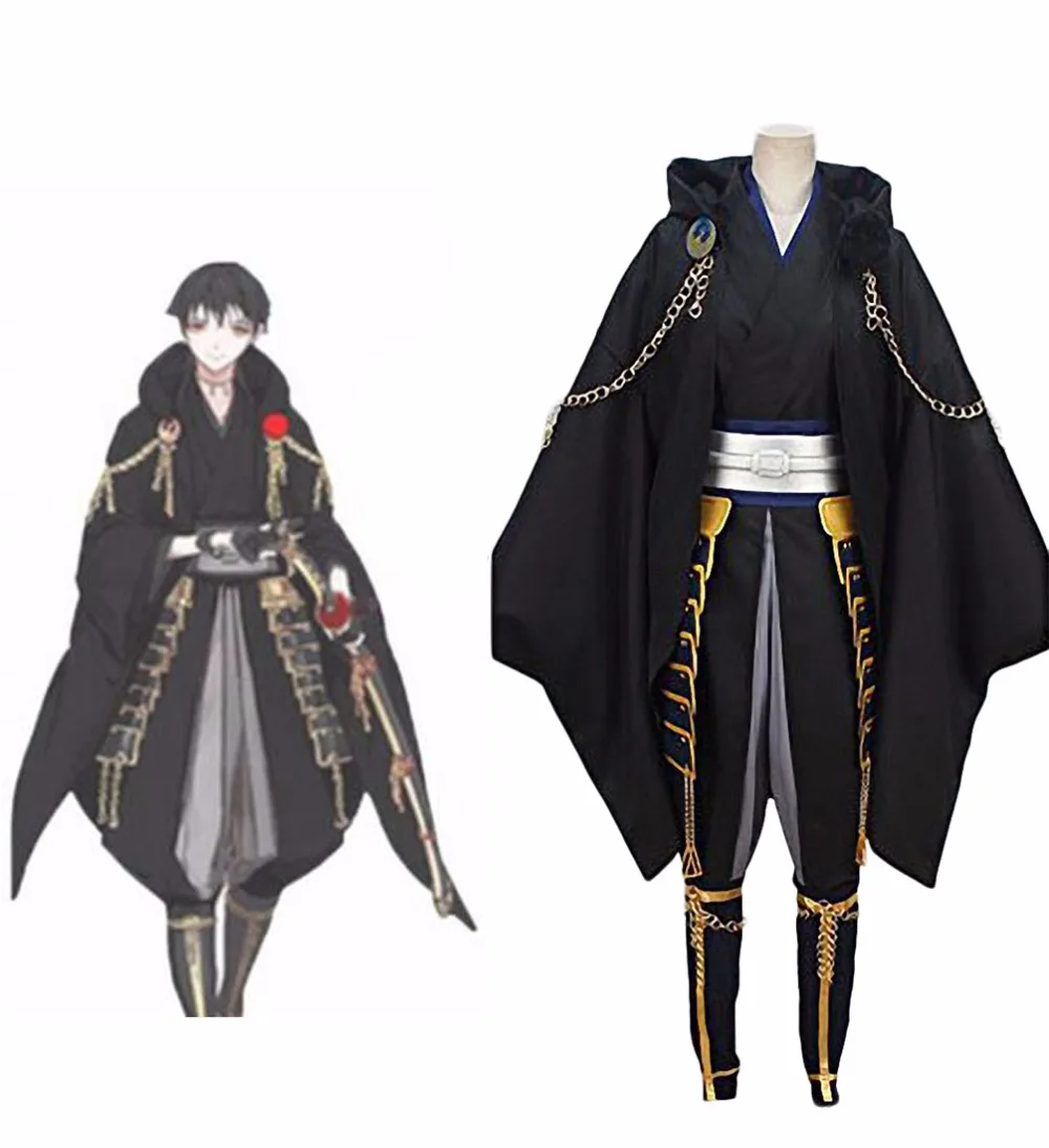 

Touken Ranbu Tsurumaru Kuninaga Cosplay Costume Black Version Tailor Made