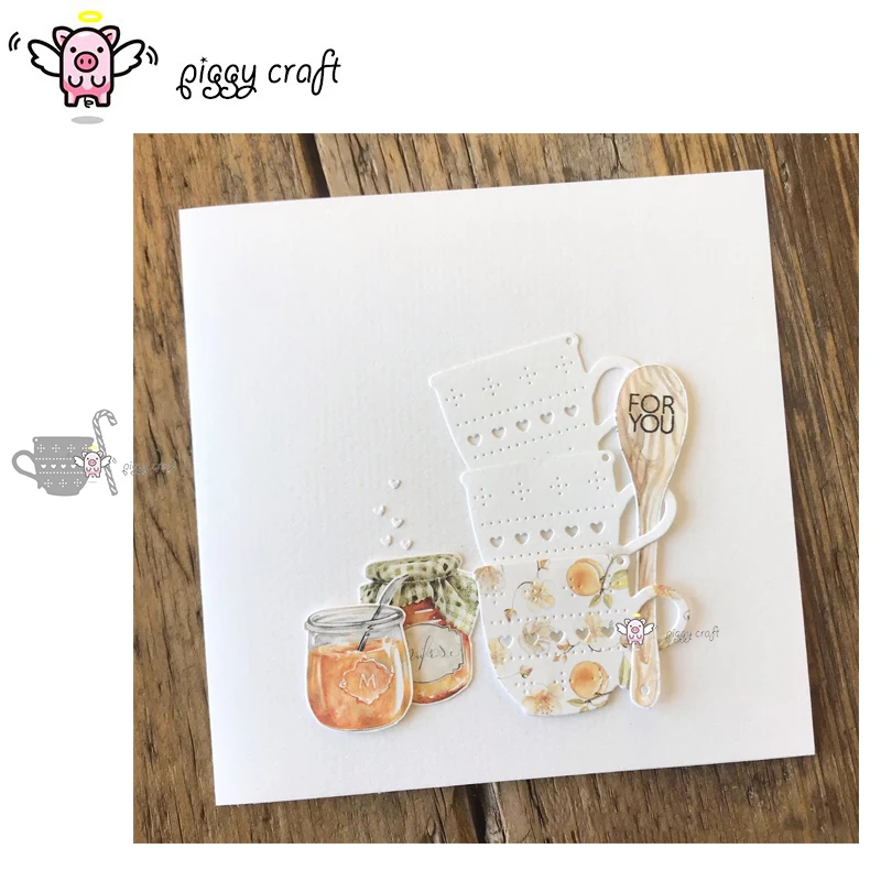 Piggy Craft metal cutting dies cut die mold Cup stick decoration Scrapbook paper craft knife mould blade punch stencils | Дом и сад