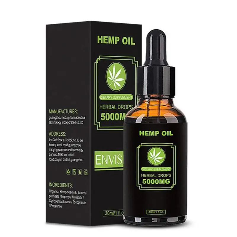 Органическое конопляное масло CBD 30 мл 5000 мг биоактивный Экстракт конопляного