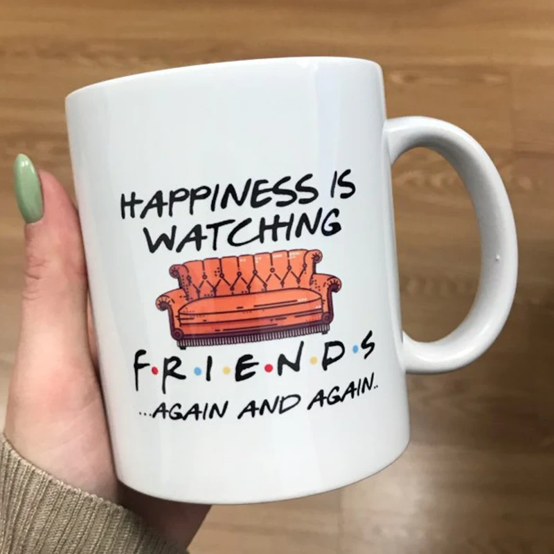 1 шт. Новинка 350 мл классические кружки счастье-смотреть друзей для путешествий