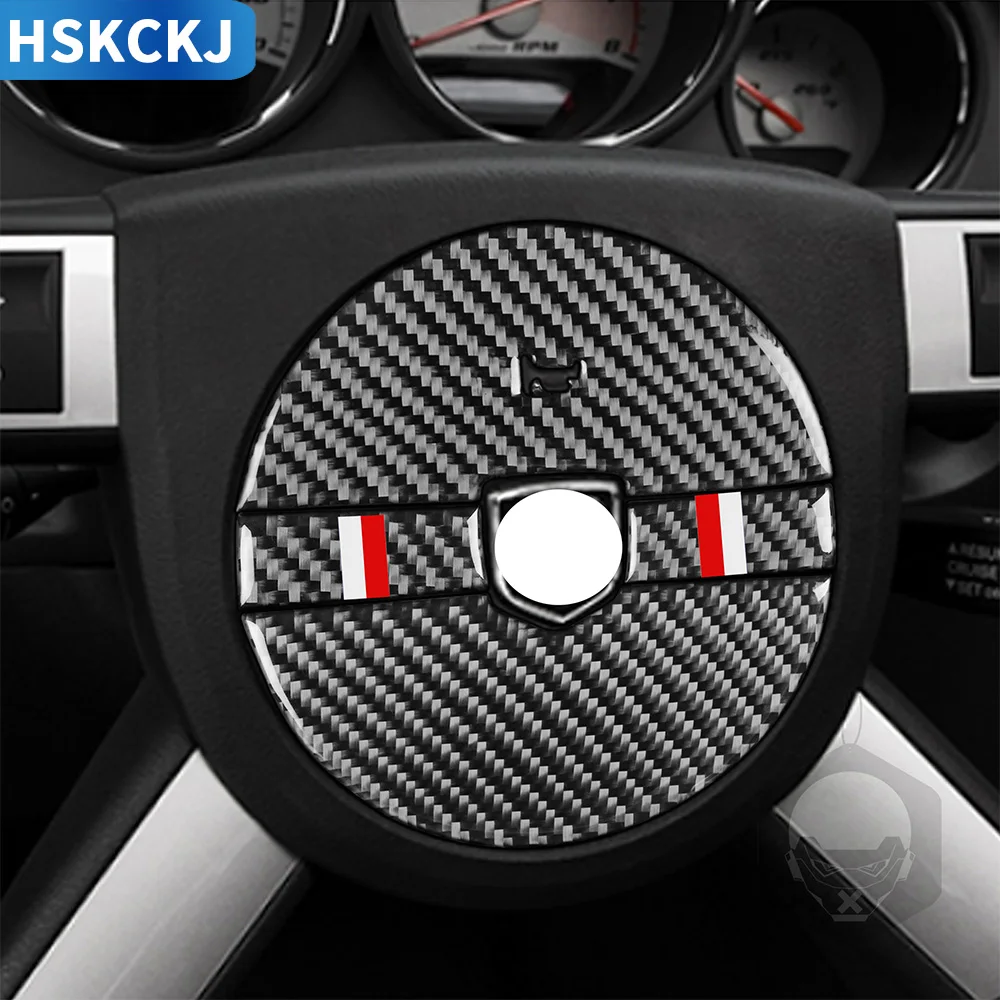 

Наклейки из углеродного волокна для Dodge Challenger 2008 2009 2010 2012 2013 2014 Логотип руля эмблема значок панель интерьерный автомобильный аксессуар