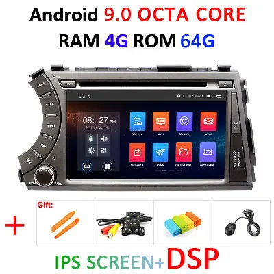 DSP AV выход Android 9,0 4G 64G Автомобильный gps радио для Ssang yong Ssangyong Actyon Kyron DVD плеер навигация ips экран стерео ПК - Цвет: 9.0 4G 64G DSP
