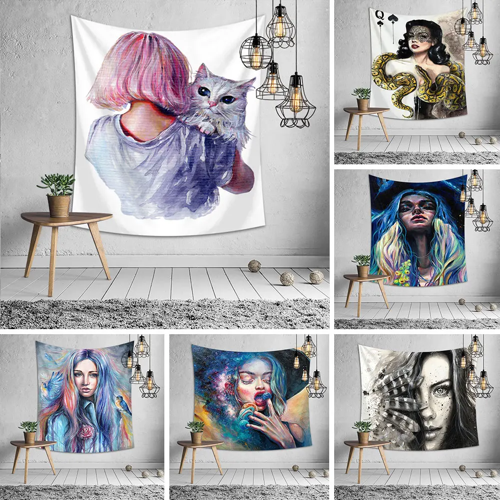 

Boho Decor Creative Character Tapestry Living Room Decoration Bedroom Wall Hanging Decoration Dormitory Room Wall Tapestry