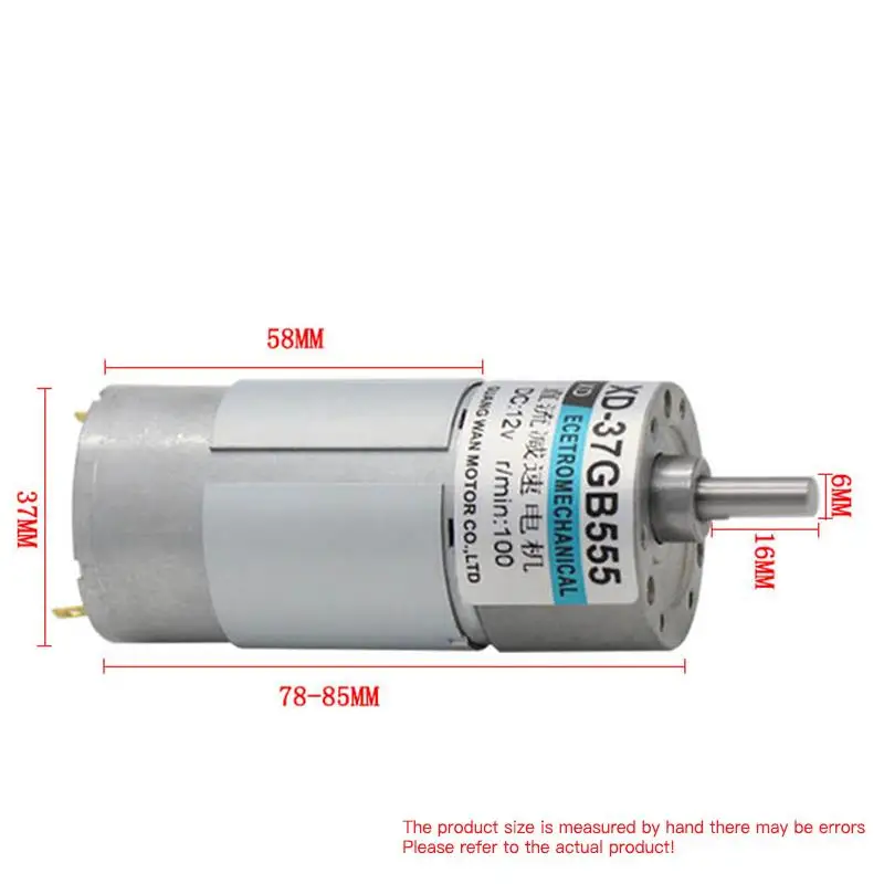Мотор редуктор червячной передачи 6 В 24 12 5 3000 об/мин постоянный ток высокий