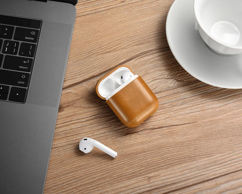 Ретро подлинный кожаный наушник чехол для хранения чехол для Apple airpods iphone bluetooth наушники чехол коробки защитный чехол