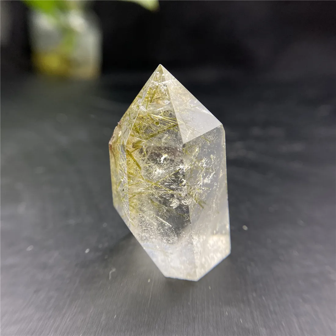 Rutilate Crystal Point Stone Island Wicca Decor натуральные кварцевые кристаллы природный камень | Дом