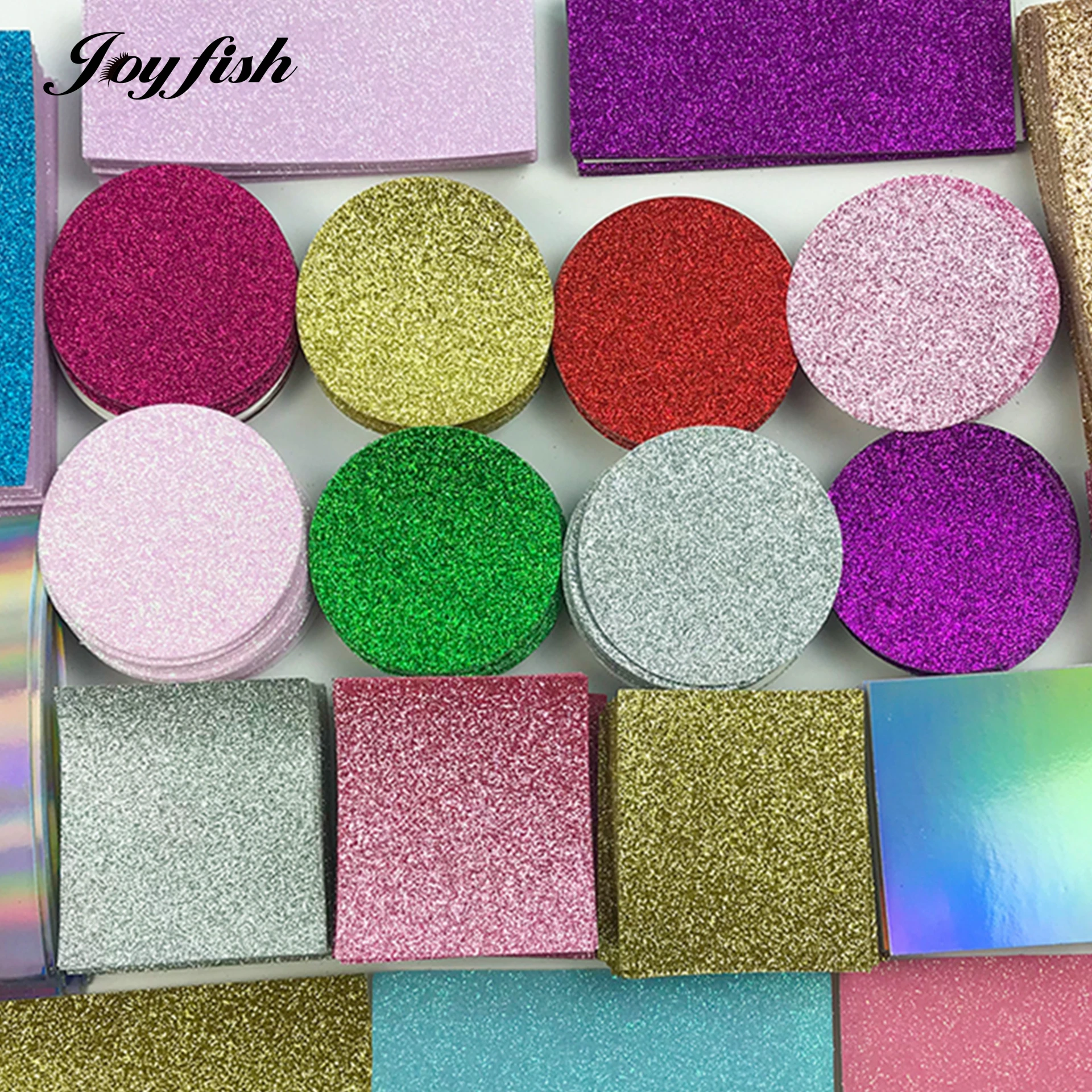 

Glitter Background Paper for Eyelashes Pink Purple Gold Shining Lashes Bottom Card Bulk Custom Inside Card for Lash Packaging