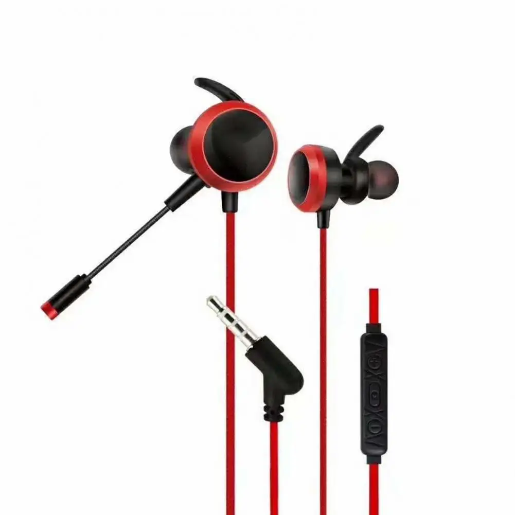 

GM-D2 Universal L-Shaped 3.5mm Portable Dynamic Noise Reduction In-Ear Wired Call Earphones Gaming Computer Earpiece With Mic