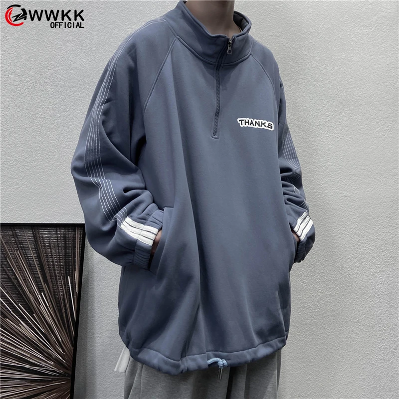 

WWKK Hot Fashion Men Hoodie 2021 Autumn Hip Hop Streetwear Men Pullover Sweatshirts Hoodies Mens Retro Casual Hoodie Male