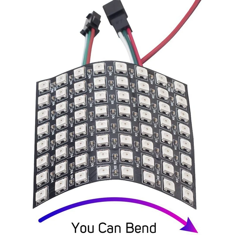 WS2812B RGB 5050SMD индивидуально адресуемый 8X8 64 пикселей светодиодный матричный панель