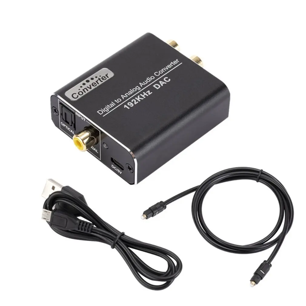 

Aluminum Shell 3.5 Digital Optical Fiber To Analog Audio Conversion Coaxial Digital Optical Audio Adapter Host + USB