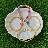 bestone metal heart hot sale smiley bracelet pearl beads bracelet for women and girls