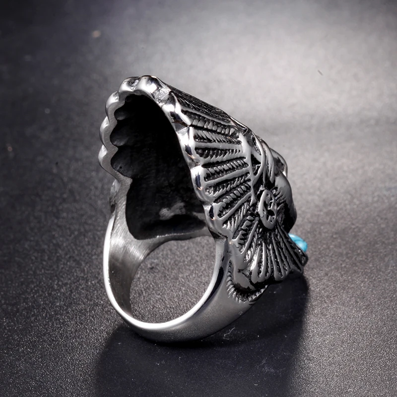 Модное винтажное мужское кольцо с одинаковой Rune Винтажное из нержавеющей стали