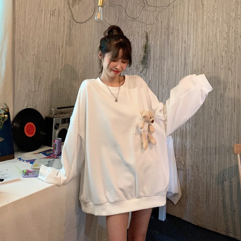 

Cloth Cute Hoodie Female Loose and Lazy Style Nuyoah