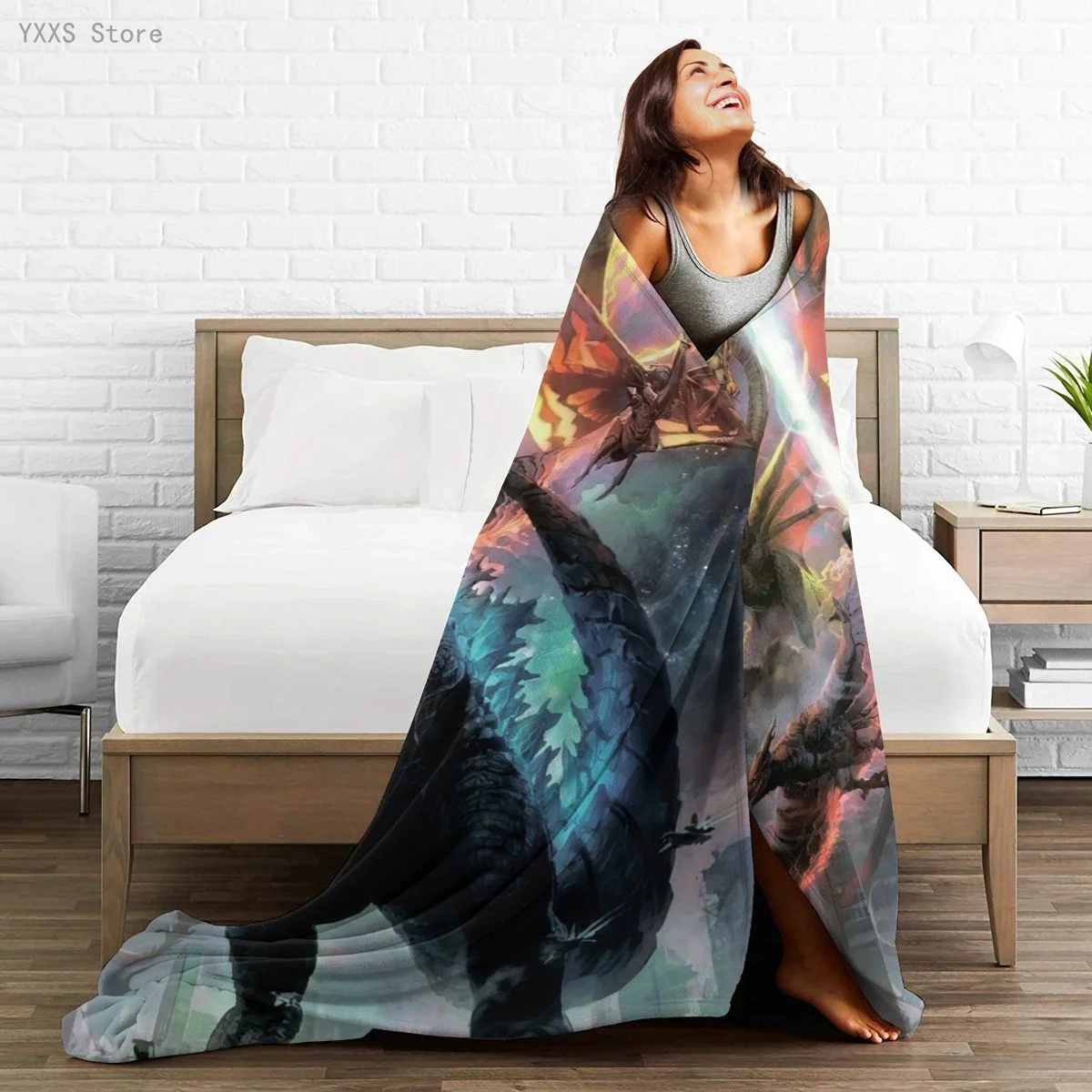 

3D Cartoon Sherpa Blanket Warm Super Soft Flannel Office Nap Bedspread Sofa Bedding Plush Quilt Plaids 293284937