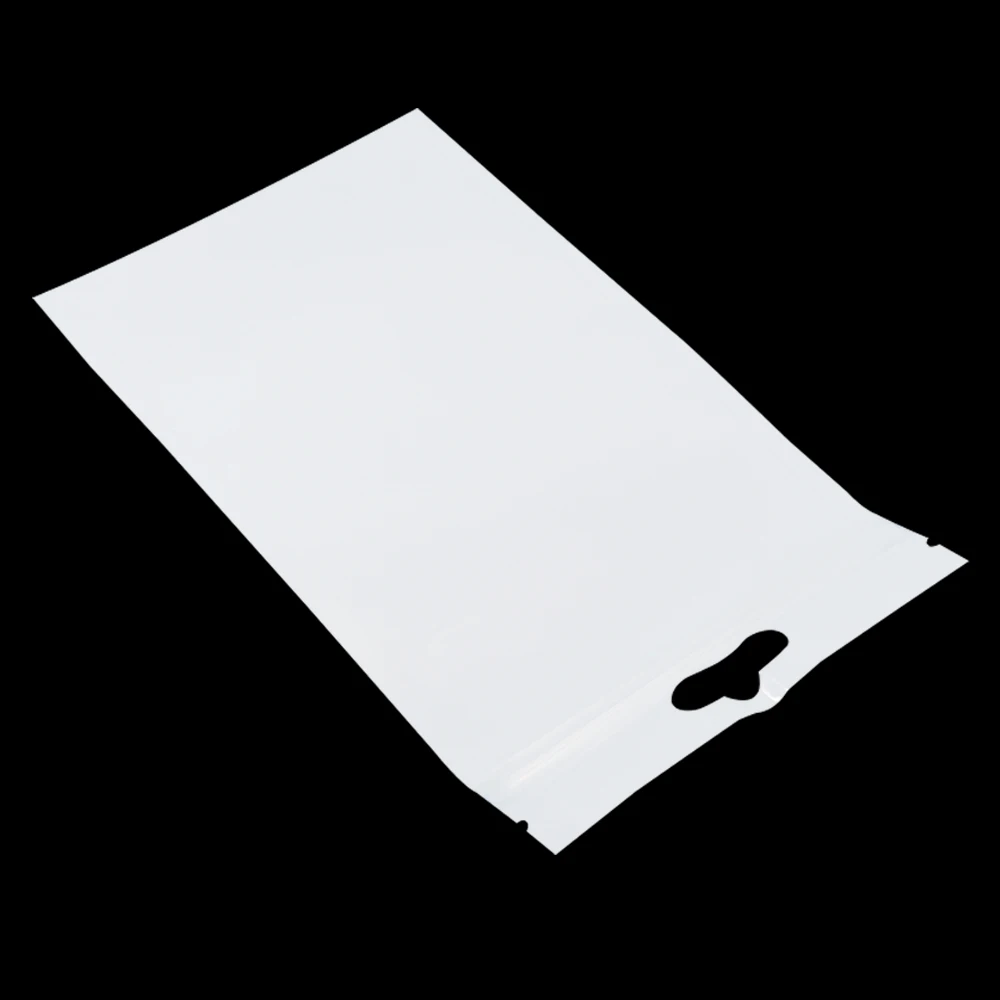 Прозрачный/синий пластиковый пакет на молнии с отверстием для подвешивания 200 шт.