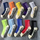 Мужские и женские нескользящие носки для тренировок по футболу, новый стиль, спортивные носки, высококачественные, хлопковые, такие же, как и Trusox, 8 цветов