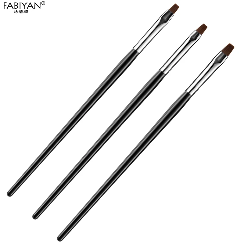 3 шт./компл. кисти для рисования ногтей французский плоский строитель Для