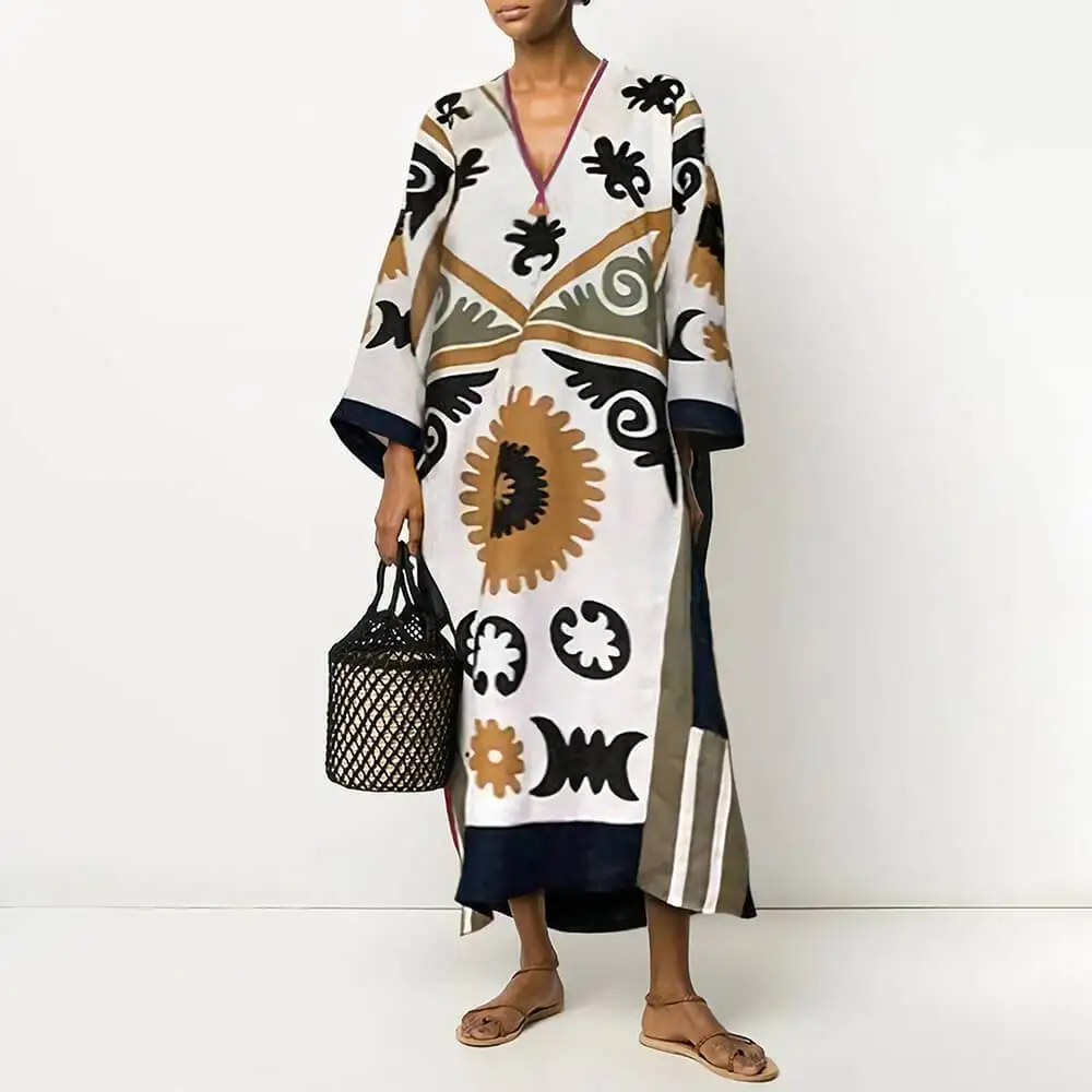 

Африканские платья для женщин 32020, халат Дашики, Летнее Длинное платье большого размера, Женская традиционная африканская одежда, сказочные...