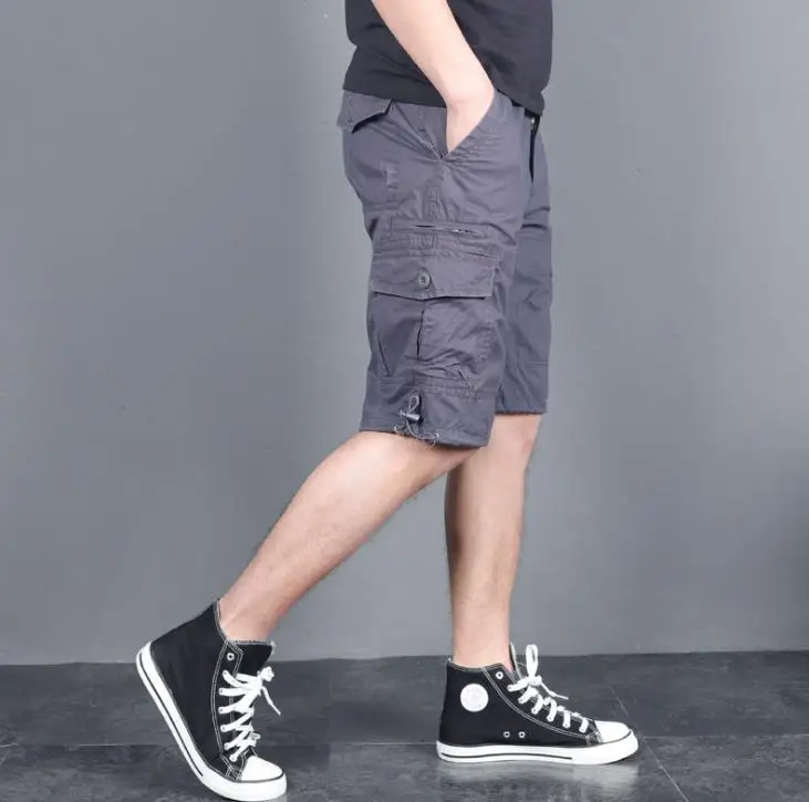 Шорты мужские до колен летние повседневные короткие штаны карго мешковатые