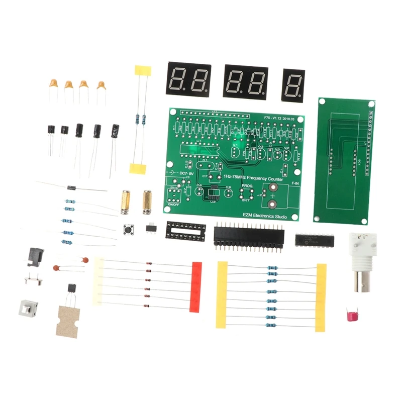 

1Hz-75MHz Frequency Counter 7V-9V 50mA DIY Kit Cymometer Module Tester Meter
