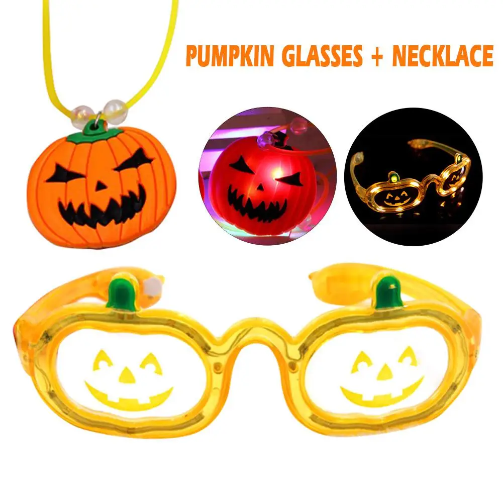 Светодиодный Очки в виде тыквы люминесцентный слепой очки светильник маска для